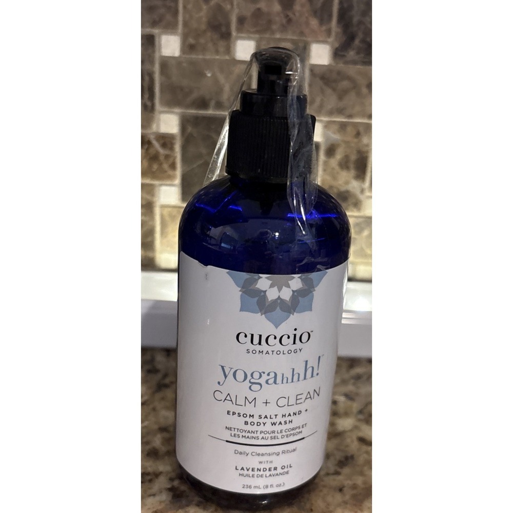 NEW Cuccio Somatology Yogahhh! Body Wash Hydrate Lavender Calm Clean Epsom Salt